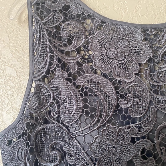 Adrianna Papell Embroidered Lace Cocktail Dress - Women’s 10 - Picture 2 of 9